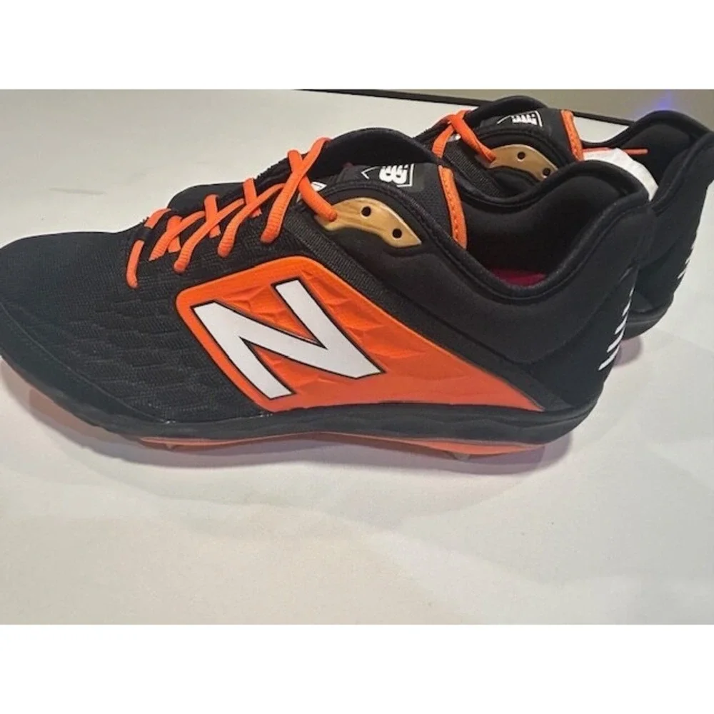 New Balance Mens 3000 V4 Metal Baseball Cleats Black/Orange NIB - Size 16 X-Wide